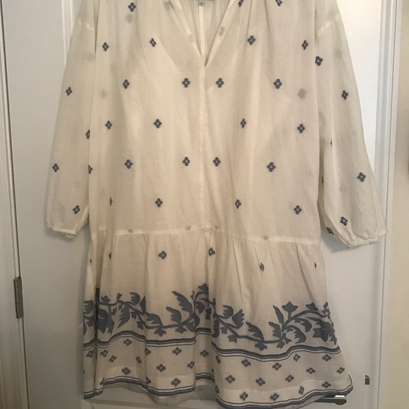 Madewell jacquard long sleeve tunic dress L - Picture 3 of 5